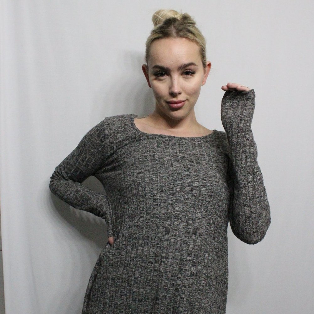 Gray Shirt Dress